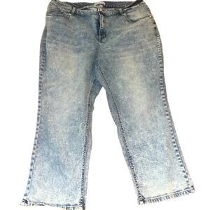 Lane Bryant Sz18 High-Rise Girlfriend Straight Crop Flex Magic Waistband